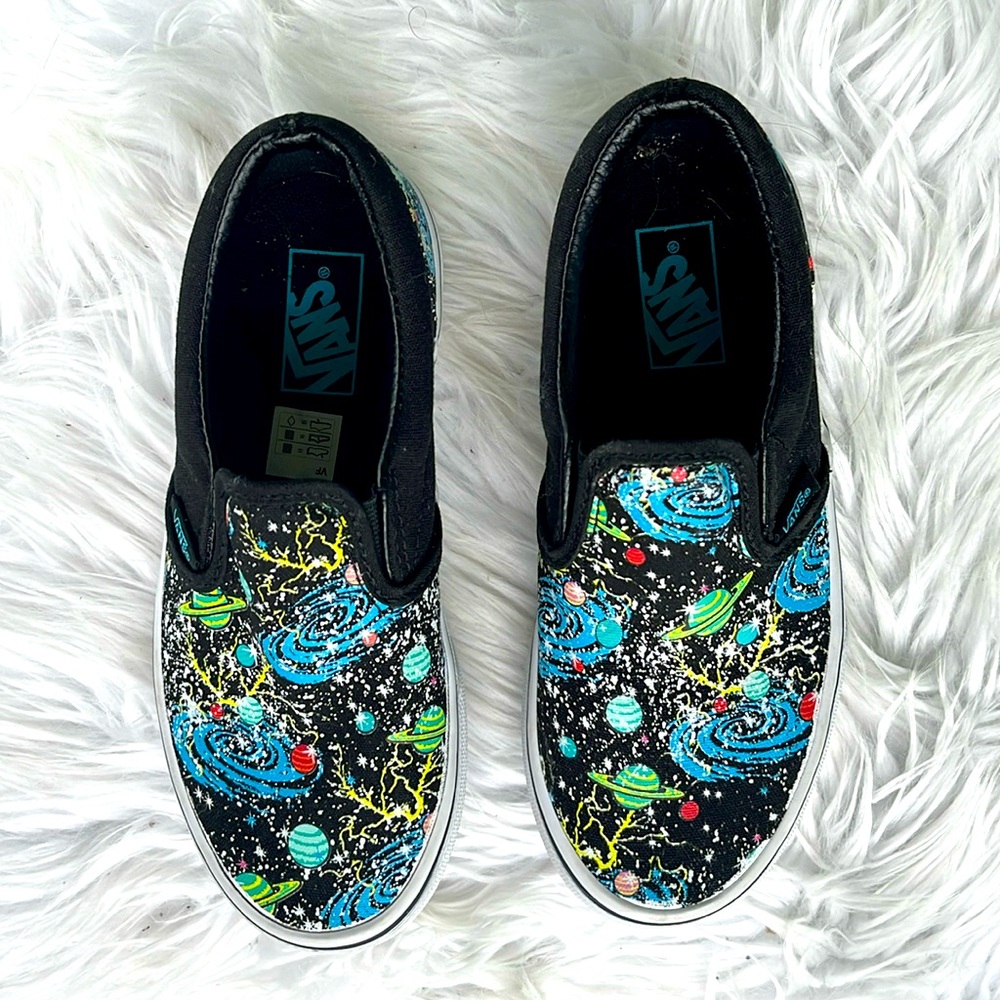 Vans Slip-On Cosmic Glow Skate Shoe-Black